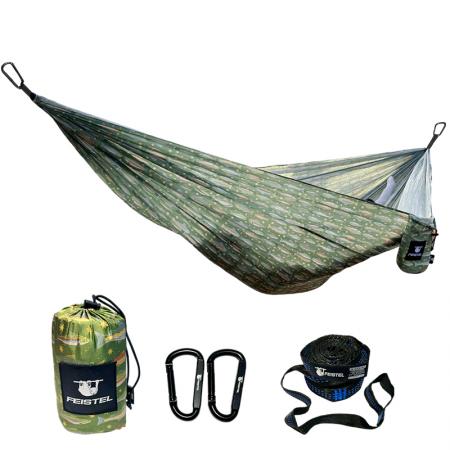 Hängematte aus Fallschirmstoff-Nylon für Camping, Wandern und Outdoor-Aktivitäten – Mückenschutz 