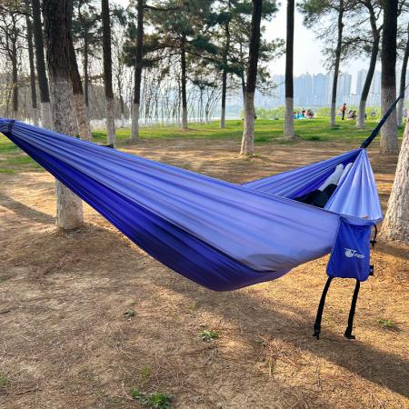 Hochwertige, tragbare Hängematte aus Nylon und Stoff, wasserdicht, Camping-Schaukel