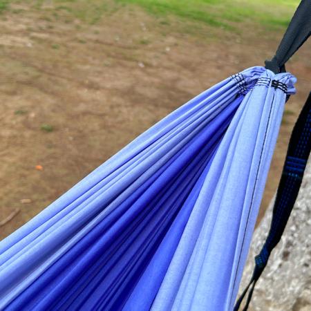 Hochwertige, tragbare Hängematte aus Nylon und Stoff, wasserdicht, Camping-Schaukel