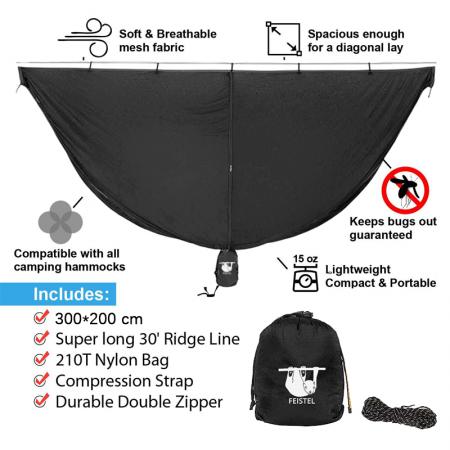 Dünne Outdoor-Moskitonetz-Hängematte, kippsicher, für Camping, Feld, Fallschirmgewebe, Anti-Moskitonetz-Hängematte