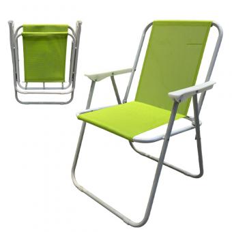 Camping- und Strandstuhl aus Kohlenstoffstahl mit Gurtdesign