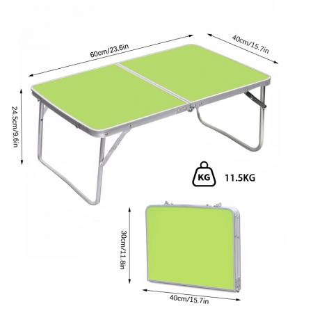 Preiswerter, verstellbarer, tragbarer Laptop-Tisch aus Aluminium für Outdoor-Picknicks, faltbar