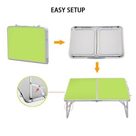 Preiswerter, verstellbarer, tragbarer Laptop-Tisch aus Aluminium für Outdoor-Picknicks, faltbar