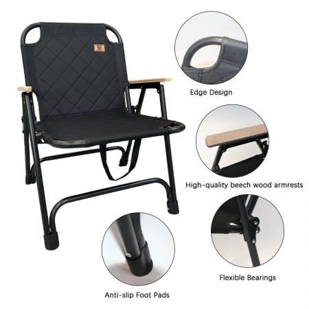 Outdoor-Camping-Klappstühle, Freizeitstühle, Klappstühle aus Kohlenstoffstahl 