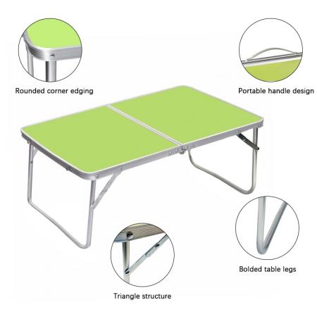 Preiswerter, verstellbarer, tragbarer Laptop-Tisch aus Aluminium für Outdoor-Picknicks, faltbar