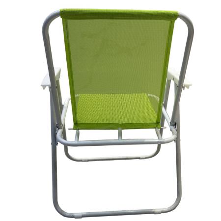 Leichter, tragbarer, klappbarer Gartenstuhl aus Eisen mit Netzgewebe-Design, Camping- und Strandstuhl 