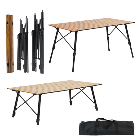 Maßgefertigter, tragbarer, klappbarer, höhenverstellbarer Aluminiumtisch für Outdoor-Camping 