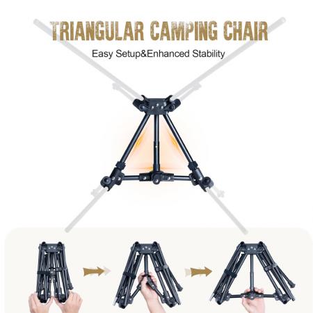 Ultraleichter, faltbarer Hochlehner-Stuhl für Outdoor-Aktivitäten, tragbar, faltbar, ideal für Strand und Camping