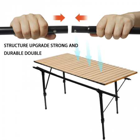 Maßgefertigter, tragbarer, klappbarer, höhenverstellbarer Aluminiumtisch für Outdoor-Camping 
