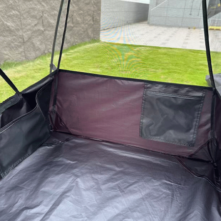 Wasserdichtes Campingzelt mit Vordach für Reisen, Wandern und Outdoor-Aktivitäten, Ein-Schlafzimmer-Konstruktion, einfacher Aufbau