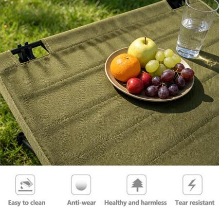 Klappbarer, tragbarer Outdoor-Camping-Kochtisch mit Eierrollen- und Oxford-Gewebe