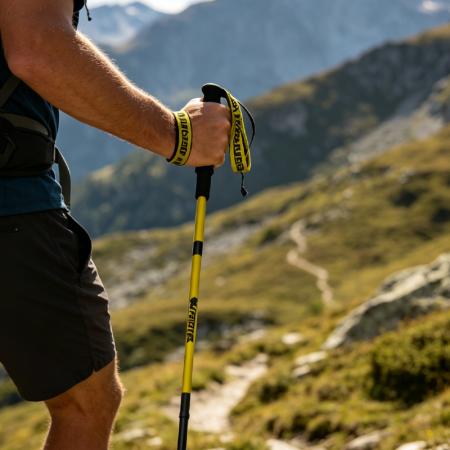 Aluminiumlegierung, 4-gelenkig, fünfteilig, faltbar, teleskopierbar, leicht, professionelle Outdoor-Ausrüstung, Wanderstock 