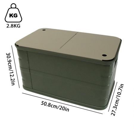 Große, offene, stapelbare Aluminium-Campingbox, OEM, wasserdicht, Outdoor-Reise-Auto-Aufbewahrungsbox 