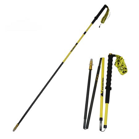 Aluminiumlegierung, 4-gelenkig, fünfteilig, faltbar, teleskopierbar, leicht, professionelle Outdoor-Ausrüstung, Wanderstock 