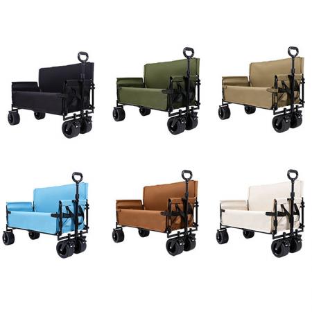 Zusammenklappbarer Bollerwagen, robust und faltbar, ideal für den Strand, mit großem Fassungsvermögen