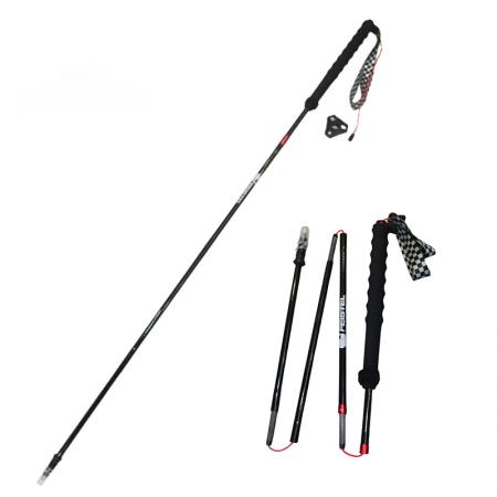 Carbonfaser-Trekkingstöcke, 5-teilig, faltbar, leicht, tragbar, 110/120/130 cm 
