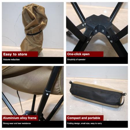 Tragbarer, kompakter und ultraleichter Klappstuhl aus Aluminium für Outdoor-Reisen und Camping.