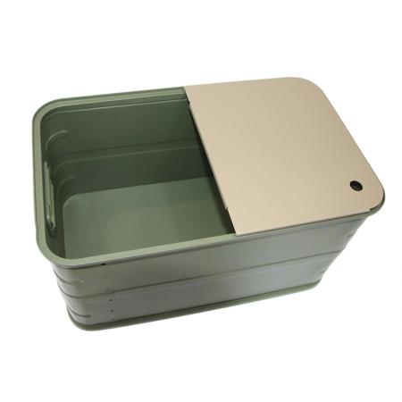 Große, offene, stapelbare Aluminium-Campingbox, OEM, wasserdicht, Outdoor-Reise-Auto-Aufbewahrungsbox 