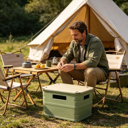 Große, offene, stapelbare Aluminium-Campingbox, OEM, wasserdicht, Outdoor-Reise-Auto-Aufbewahrungsbox 