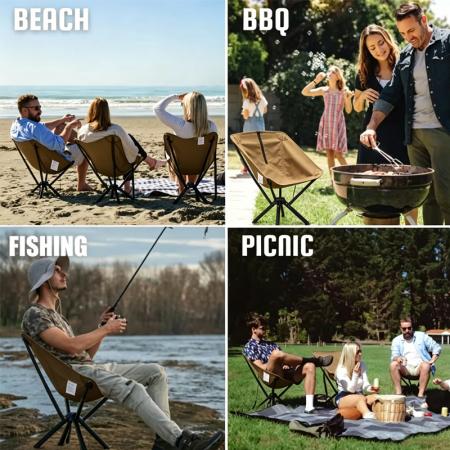 Tragbarer, kompakter und ultraleichter Klappstuhl aus Aluminium für Outdoor-Reisen und Camping.