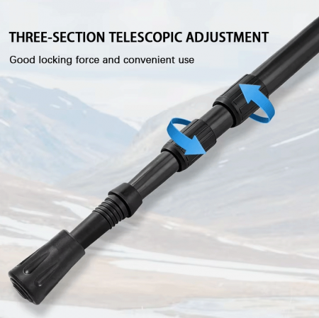 Verstellbare Wanderstöcke aus Aluminium für Outdoor-Reisen, OEM-anpassbar 