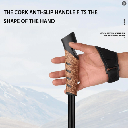 Verstellbare Wanderstöcke aus Aluminium für Outdoor-Reisen, OEM-anpassbar 