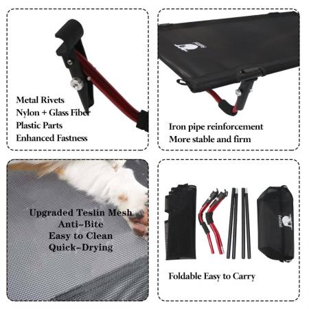 Individuell gestaltbares Logo Ultraleichtes, tragbares, faltbares, kompaktes Camping-Haustierbett Hundebett