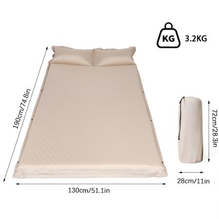 Doppelt verstärkte, selbstaufblasende, tragbare, feuchtigkeitsbeständige und faltbare Outdoor-Luftmatratze 