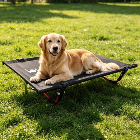 Individuell gestaltbares Logo Ultraleichtes, tragbares, faltbares, kompaktes Camping-Haustierbett Hundebett