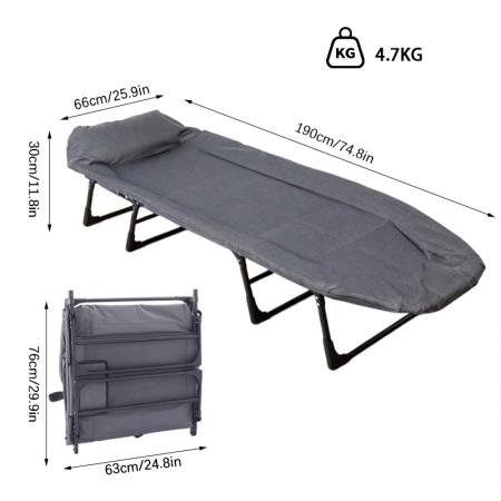 Tragbares, faltbares, multifunktionales Campingbett mit 4 Beinen, pulverbeschichtetem Stahlrahmen für den Außenbereich