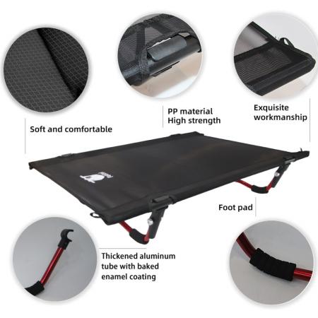 Individuell gestaltbares Logo Ultraleichtes, tragbares, faltbares, kompaktes Camping-Haustierbett Hundebett