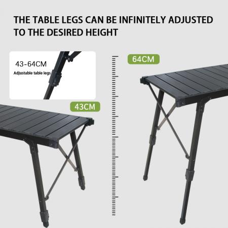 Tragbarer, ultraleichter Klapp-Eierrollentisch aus Aluminiumlegierung, multifunktionaler IGT-Campingtisch 