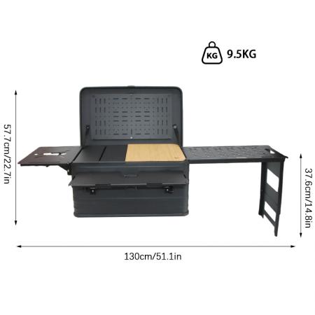IGT Outdoor-Aluminiumbox, leichtes Kombinationszubehör-Set aus Aluminiumlegierung für Camping.