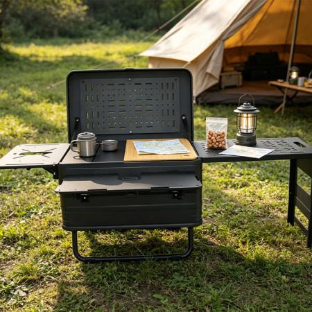 IGT Outdoor-Aluminiumbox, leichtes Kombinationszubehör-Set aus Aluminiumlegierung für Camping.