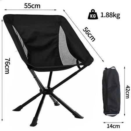 Klappbarer Aluminium-Schirmstuhl mit Oxford-Gewebe für Overland-Schlafzimmer, Outdoor-Campingstuhl