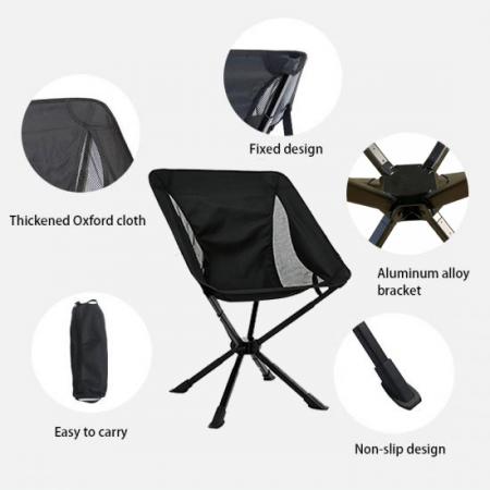 Klappbarer Aluminium-Schirmstuhl mit Oxford-Gewebe für Overland-Schlafzimmer, Outdoor-Campingstuhl