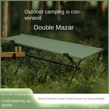 Gartenmöbel, individuell anpassbarer moderner Aluminium-Gartenstuhl, klappbar, tragbar, doppelter langer Hocker