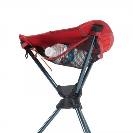 Kompakter, leichter, um 360° drehbarer Campingstuhl/Hocker aus 600D Oxford-Gewebe und Aluminium. 