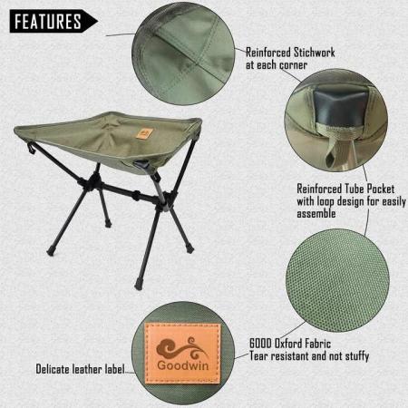 Großhandel Ultraleichter tragbarer Mini-Campinghocker aus Aluminiumlegierung für Picknick, Wandern und Angeln 