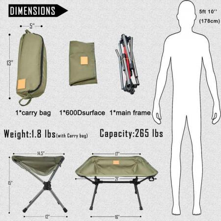 Großhandel Ultraleichter tragbarer Mini-Campinghocker aus Aluminiumlegierung für Picknick, Wandern und Angeln 