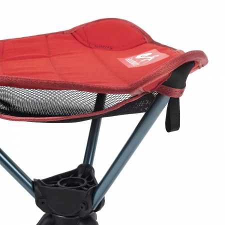 Kompakter, leichter, um 360° drehbarer Campingstuhl/Hocker aus 600D Oxford-Gewebe und Aluminium. 