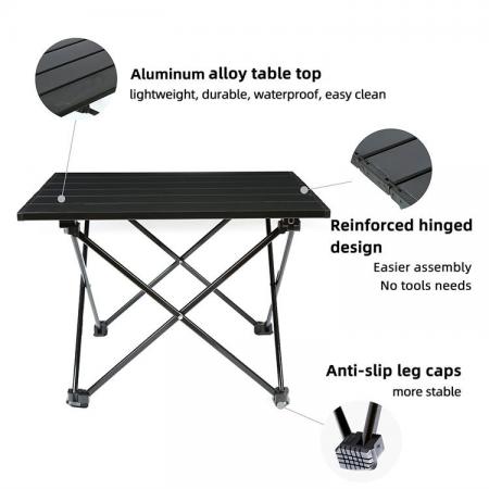 Ultraleichte, klappbare Outdoor-Tische, inklusive Tragetasche und tragbarem Campingtisch