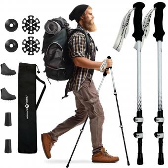 Ultraleichter Outdoor-Trekkingstock aus nordischem 7075-Aluminium mit EVA-Griff