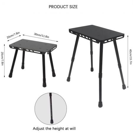 Ultraleichter, zusammenklappbarer Angelhocker aus Metall und Aluminium für den Außenbereich – Mini-Tritt, faltbar, Campinghocker 