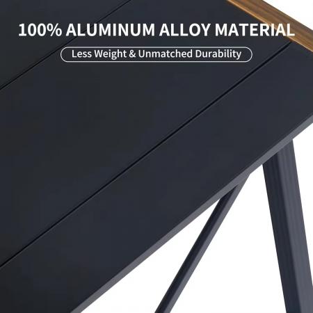 Klappbarer IGT-Campingtisch, moderner, leichter, tragbarer Outdoor-Aluminiumtisch mit Tragetasche 