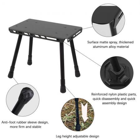 Ultraleichter, zusammenklappbarer Angelhocker aus Metall und Aluminium für den Außenbereich – Mini-Tritt, faltbar, Campinghocker 