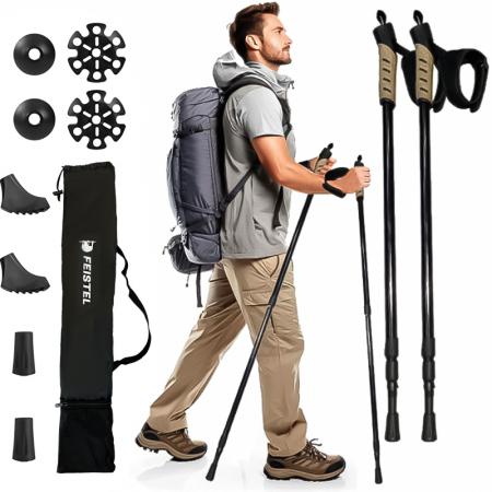 Leichte, kompakte Trekkingstöcke – ideal für Schneewanderungen, Trekkingpfade und Outdoor-Abenteuer. 