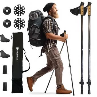 Carbon Running Alpenstock Ultra Light Easy Folding Sport Trekkingstock