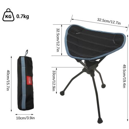 Ultraleichte Rucksack- und Wander-Leichtgewicht-Campingstühle, kompakter tragbarer Outdoor-Sitzstuhl 