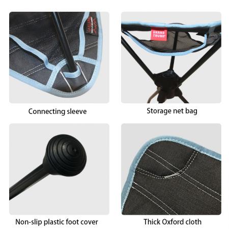 Ultraleichte Rucksack- und Wander-Leichtgewicht-Campingstühle, kompakter tragbarer Outdoor-Sitzstuhl 